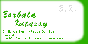 borbala kutassy business card